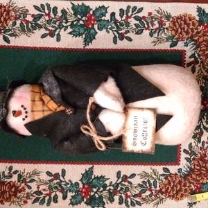 Handcrafted Snowman tabletop decoration